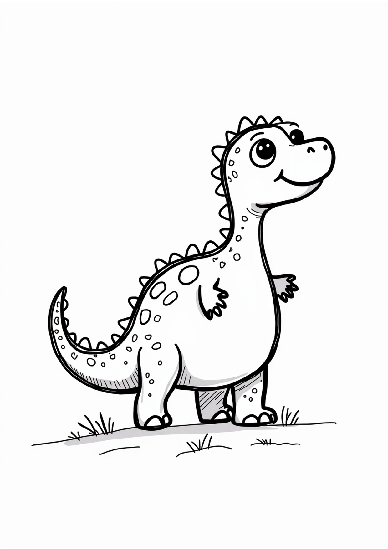 Ausmalbild Babydino, kostenlos zum Ausdrucken