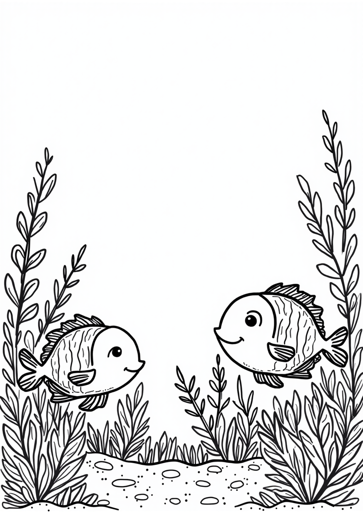 Ausmalbild Unterwasserwelt, kostenlos zum Ausdrucken