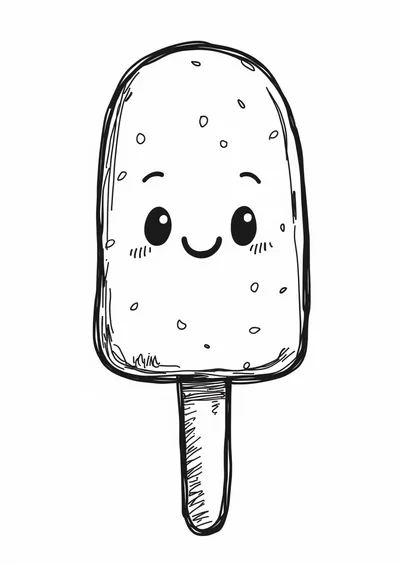 Ausmalbild Eis am Stiel, Ausmalbild zum kostenlosen Ausdrucken