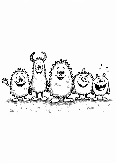 Gefühlsmonster, Ausmalbild zum kostenlosen Ausdrucken